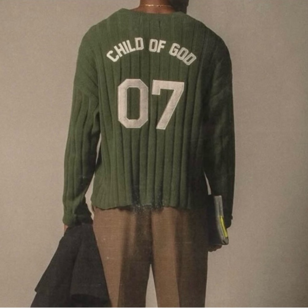 Green 'Child of God' Sweater 🌼